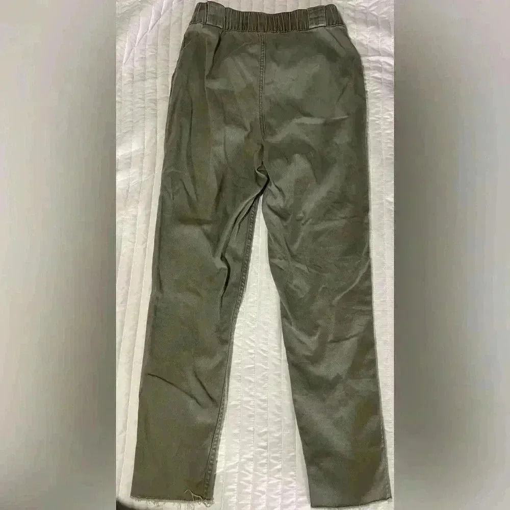 Hollister ultra high rise mom pant XS green Y2K teen fashion pants elastic waist - Picture 4 of 8